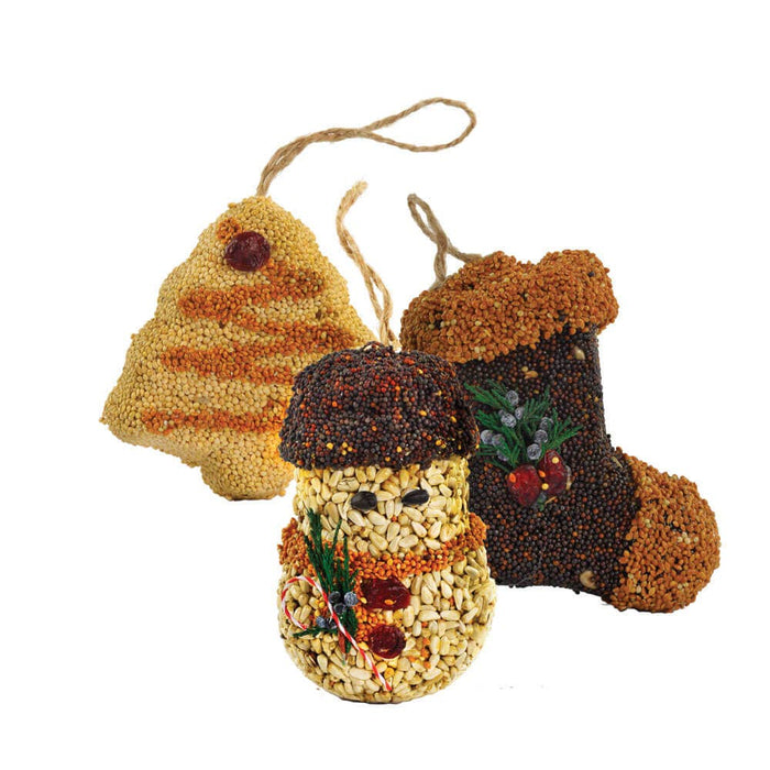 Christmas Bird Seed Shaped Ornaments - 4"