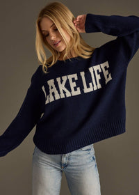 Lake Life Lightweight Sweater - Navy