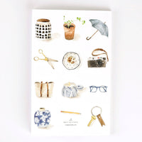 Softtouch Cover Notebook with Original Watercolor Artwork