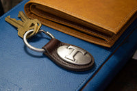 Tennessee Vols Oval Leather Key Fob.