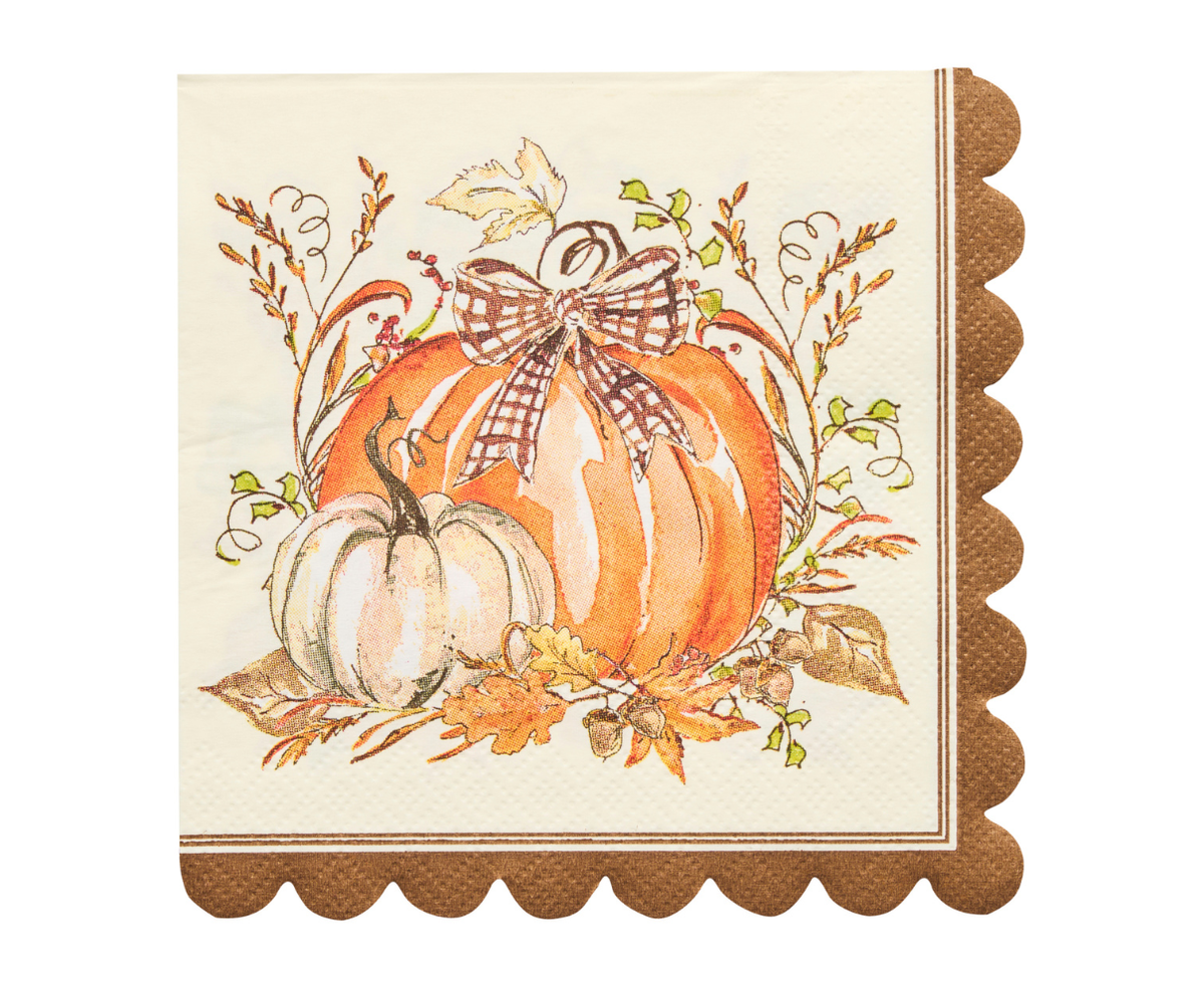 Turkey & Gourds Cocktail Napkins/26pk