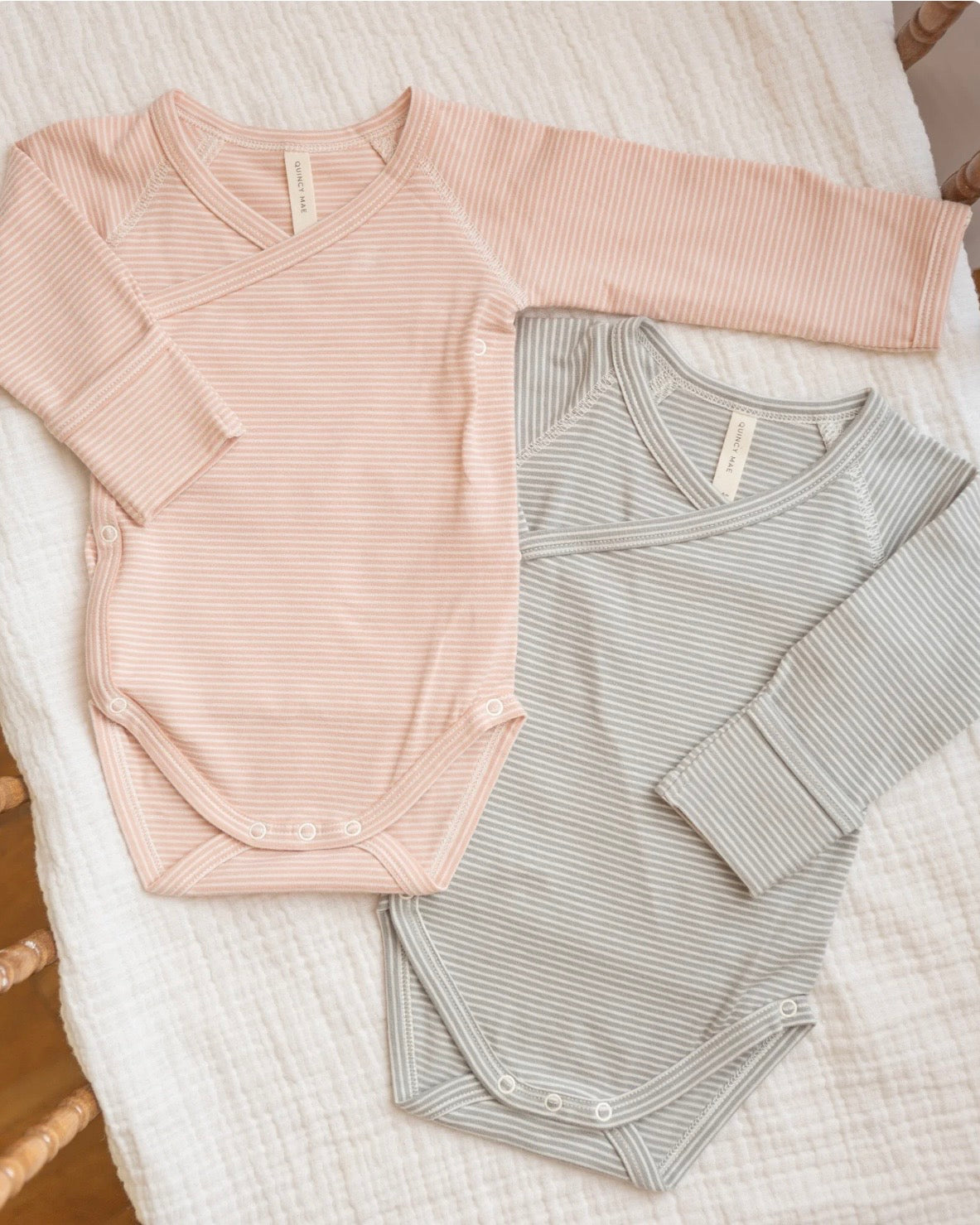 Side Snap Body Suit || Micro Stripe