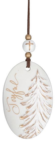 Oval Shape Gold Message Tree Ornaments