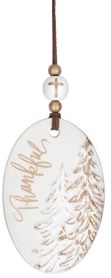 Oval Shape Gold Message Tree Ornaments