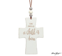 Cross Shape Ornament w/Baby Jesus
