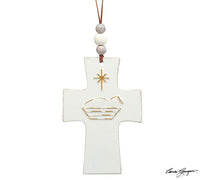 Cross Shape Ornament w/Baby Jesus