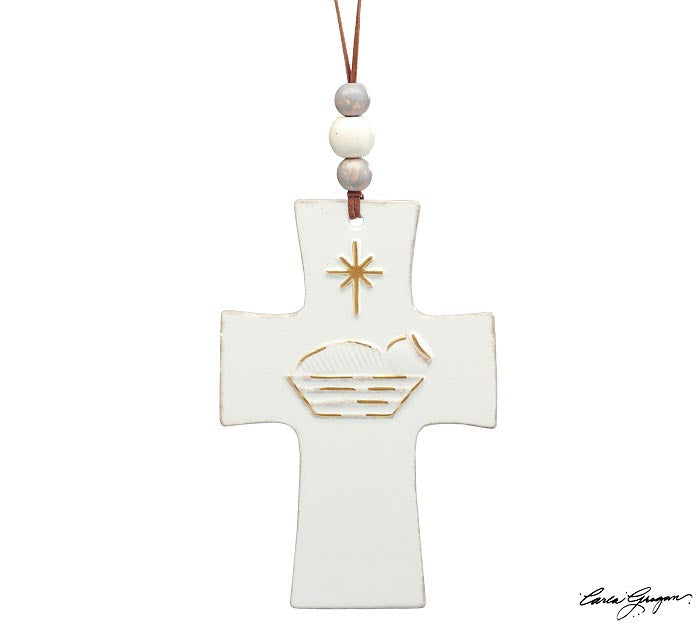 Cross Shape Ornament w/Baby Jesus