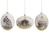 Divine Impression Holy Family Glass Ornaments