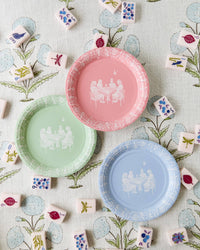 Mahjong Inspired Mini Paper Plates - 50 pack