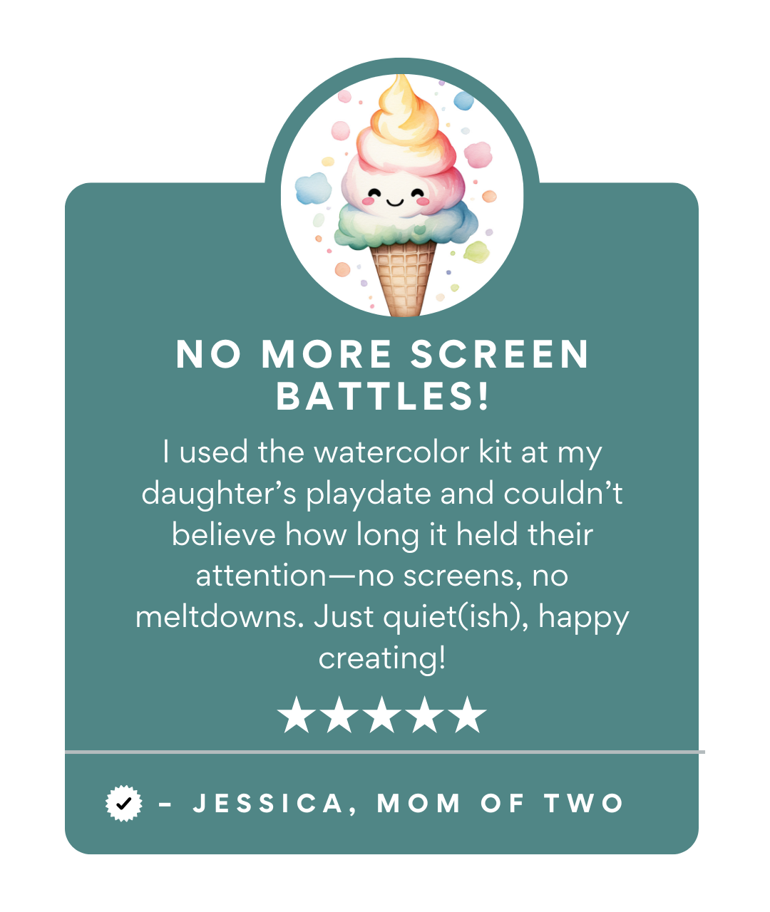 Kids' All-In-One Watercolor Kit - Happy Popsicle