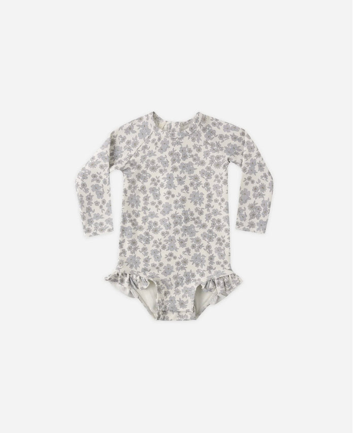 Olivia Rashguard One-Piece || Blue Floral