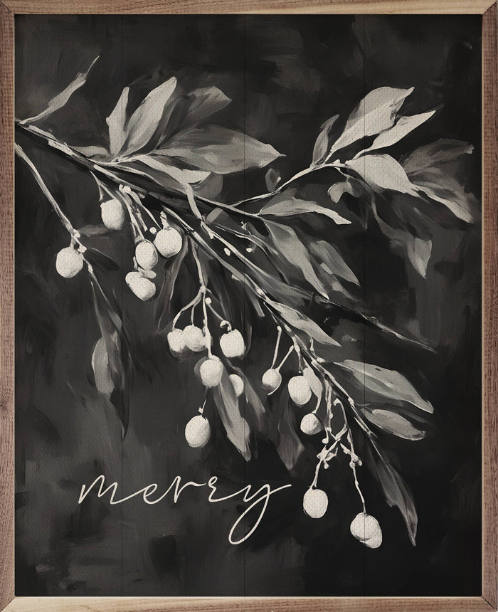 Merry Mistletoe Black & White