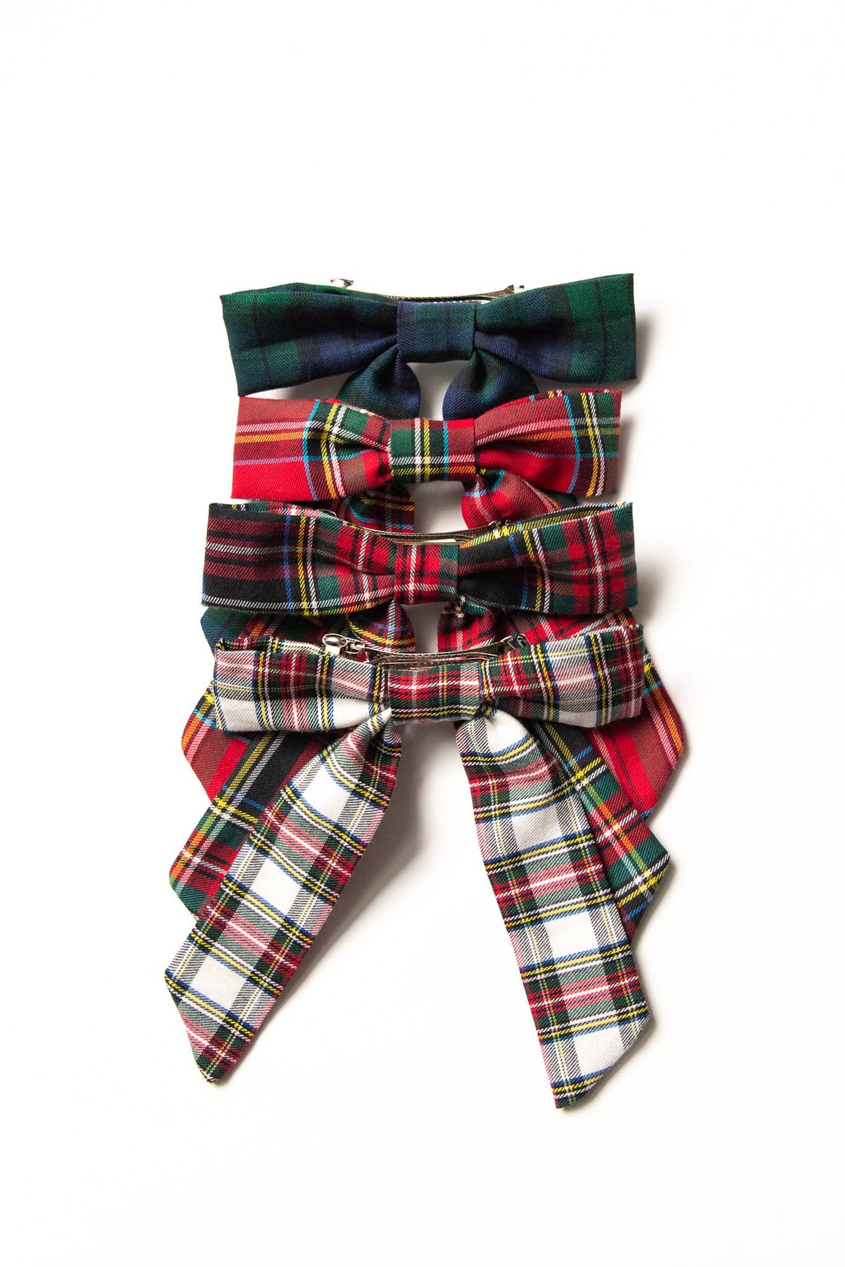 Tartan Christmas Plaid Hair Bow Barrette | Emily Bow