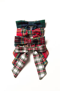 Tartan Christmas Plaid Hair Bow Barrette | Emily Bow