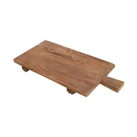 Reclaimed Wood Pedestal Tray - Large
