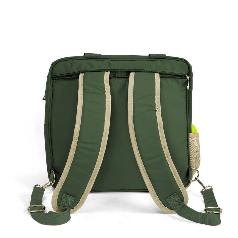 Pickleball Bag – 3-in-1 Tote, Crossbody, Backpack in Green