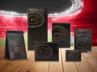 Georgia Bulldogs Collegiate Woven Ribbon Key Chain. University of Gerogia Key Fob. UGA Dawgs Gift. Brass Clasp and O-Ring.