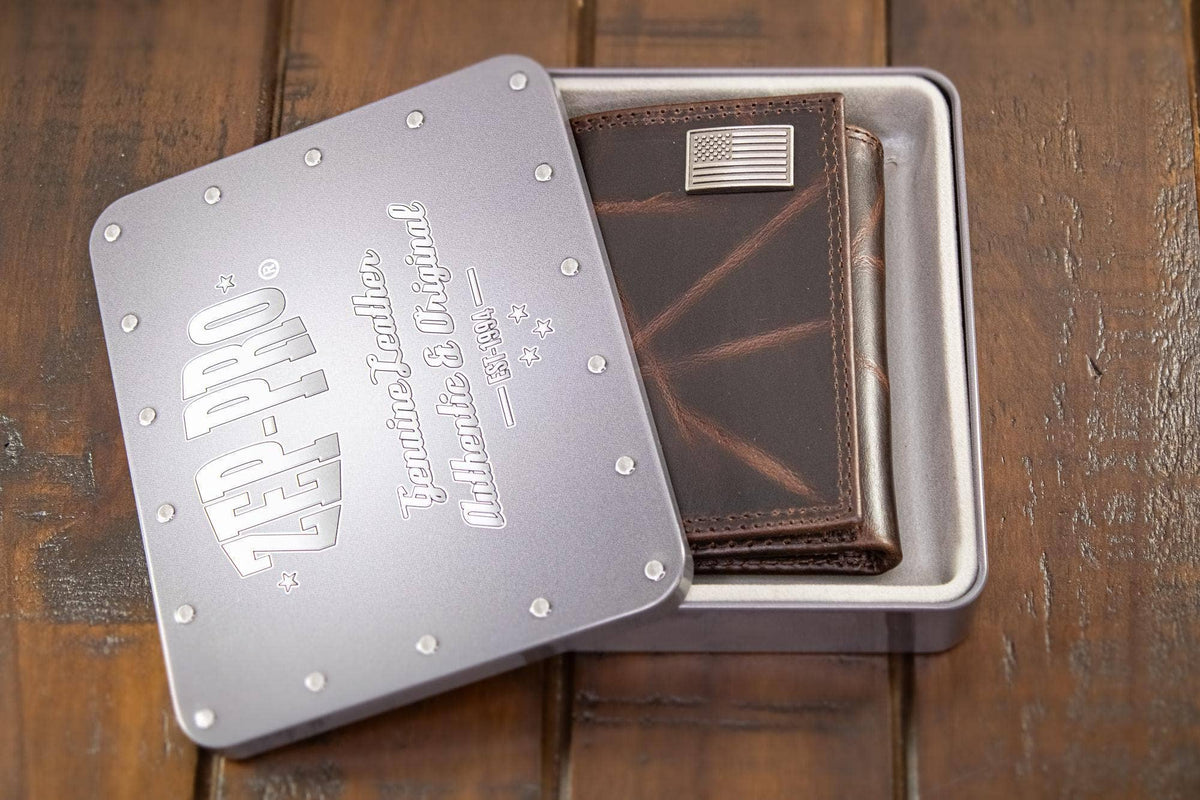 Georgia Bulldogs Men's Collegiate Trifold Leather Wallet.