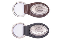 Georgia Bulldogs Oval Leather Key Fob.