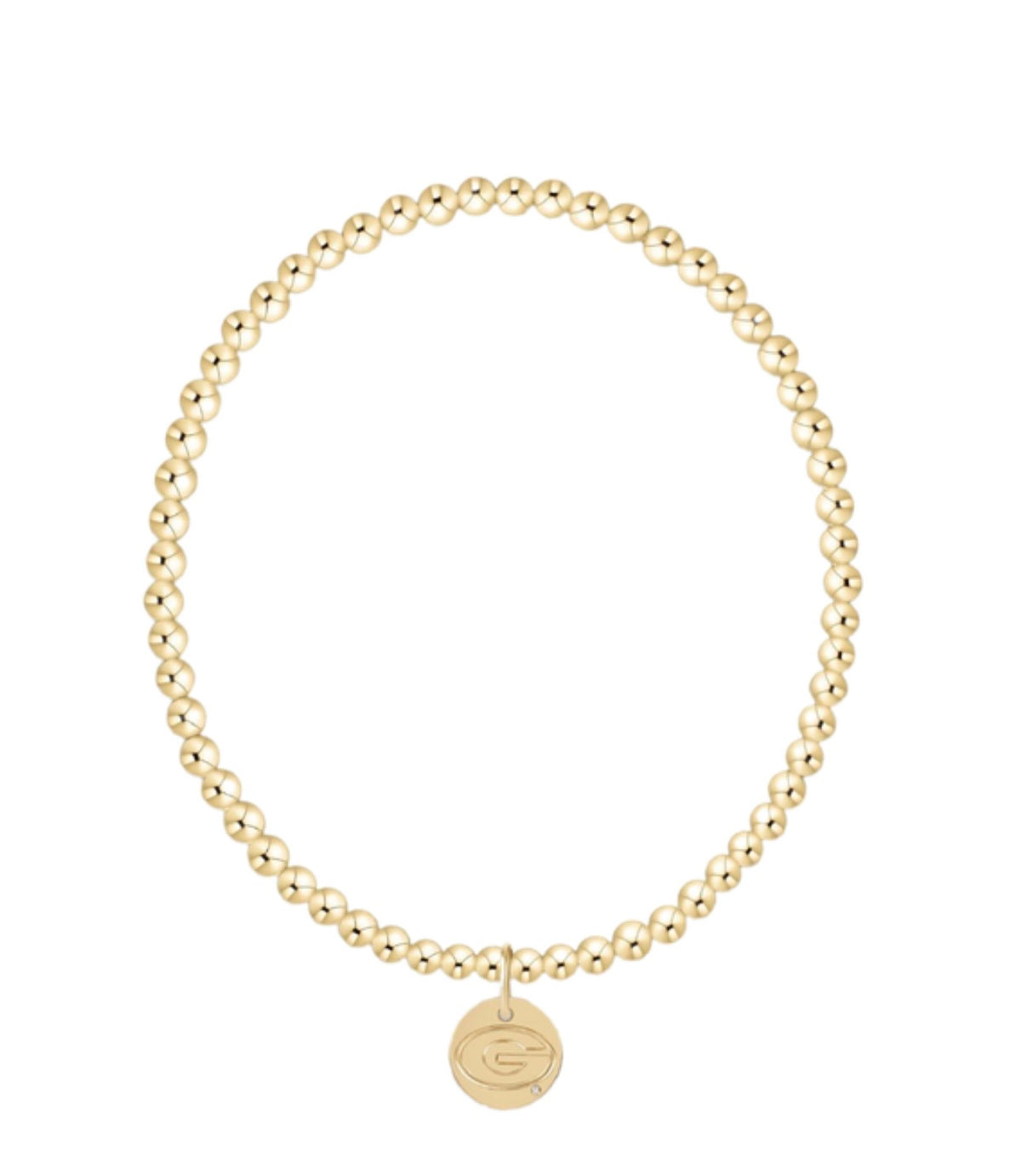 eCOLLEGIATE Classic Gold  3mm Bracelet - w/Disc