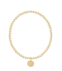 eCOLLEGIATE Classic Gold  3mm Bracelet - w/Disc