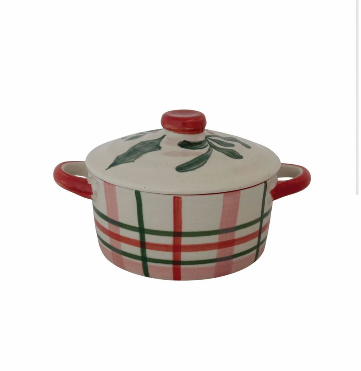 2-1/2 Cup Hand-Painted Stoneware Baker with Lid