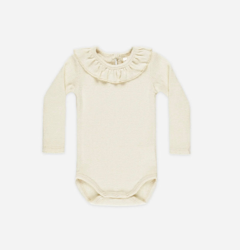 Ruffle Collar Bodysuit | Natural