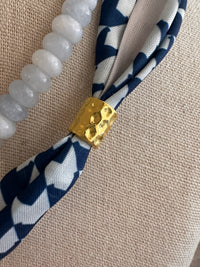 Scarf Slide Charm - Gold Hammered