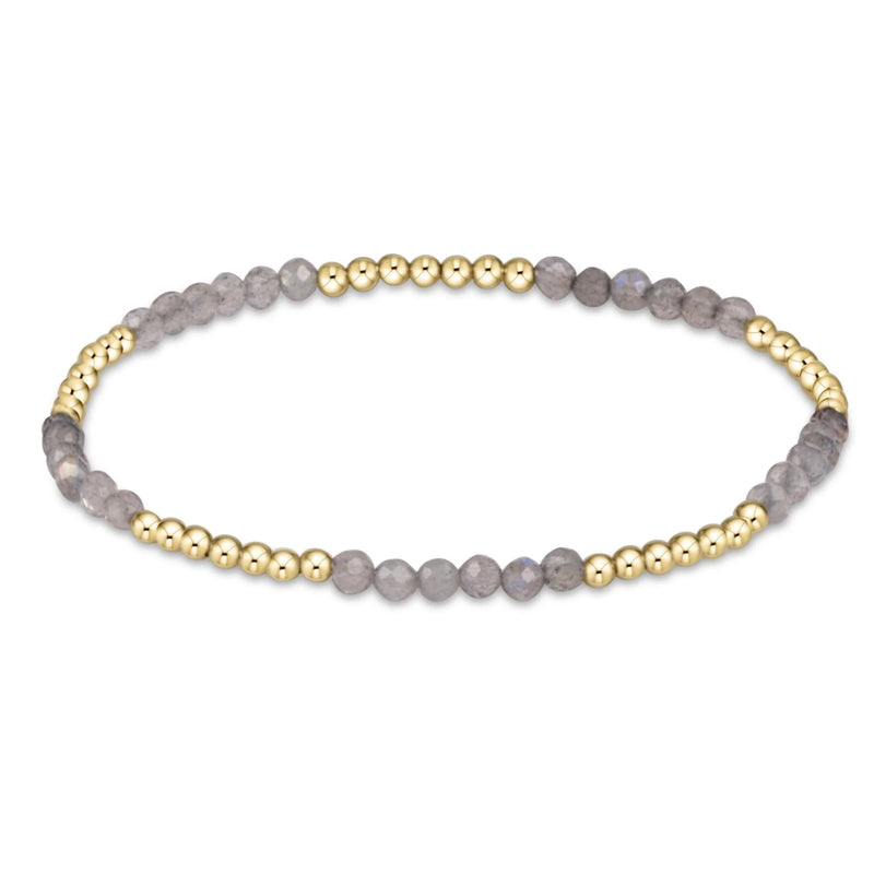 blissful pattern 2.5mm bead bracelet - labradorite