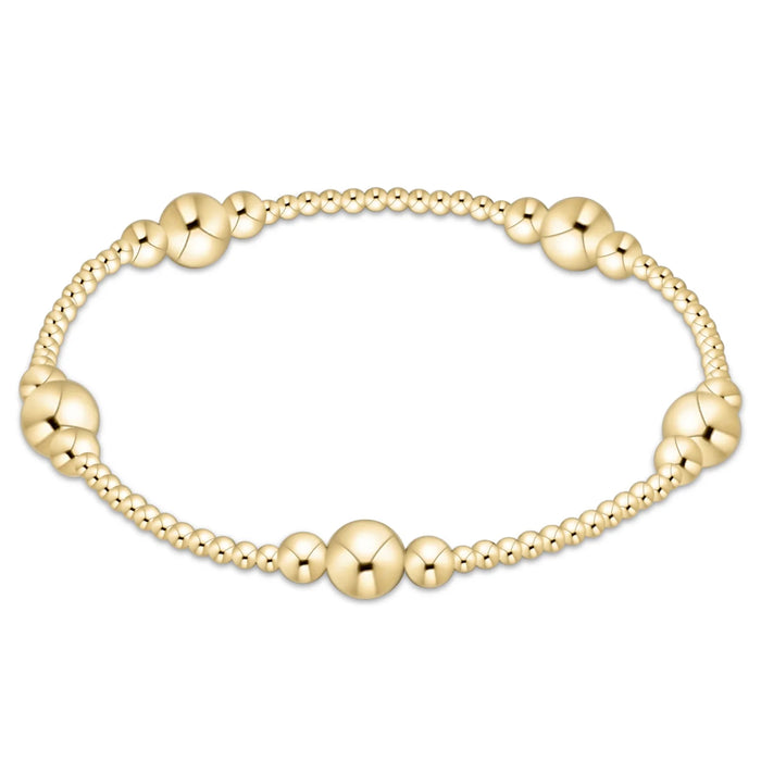 purpose gold 6mm bead bracelet - gold