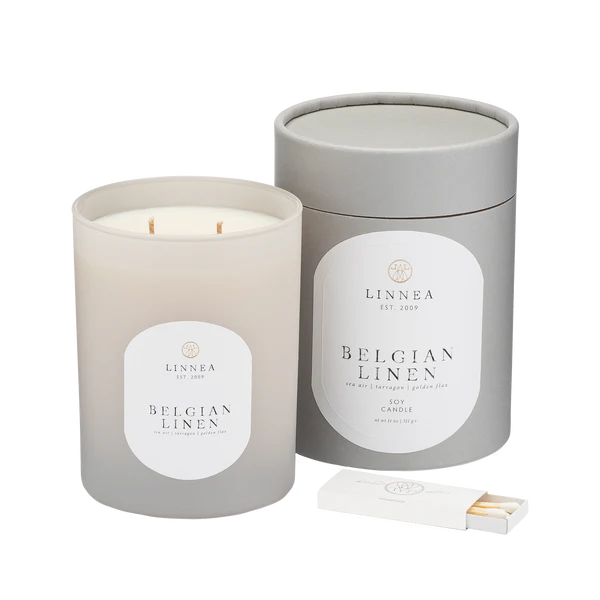 Two-Wick Candle - Belgian Linen