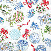 Blue Ornament Cocktail Napkins