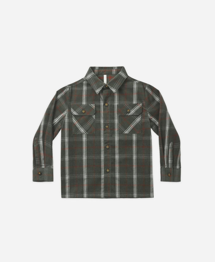 Pocketed Flannel Shirt || Holiday Plaid