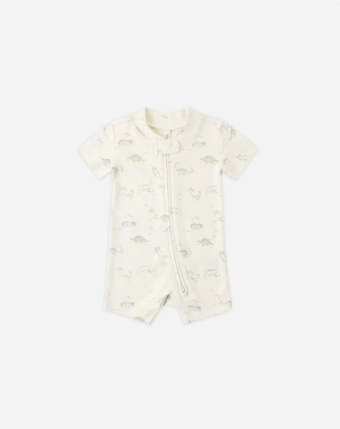 Zip Short Sleeve Sleeper - Dinosaur