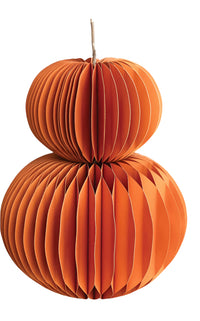 Recycled Paper Folding Honeycomb Pumpkin, Tall
