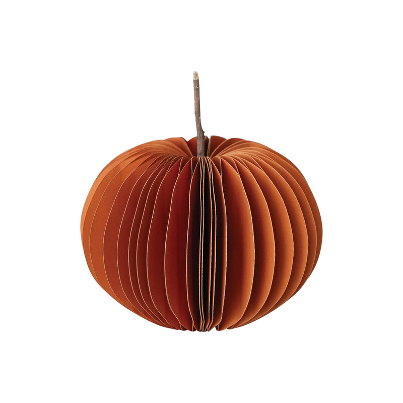 Recycled Paper Folding Honeycomb Pumpkin, Short