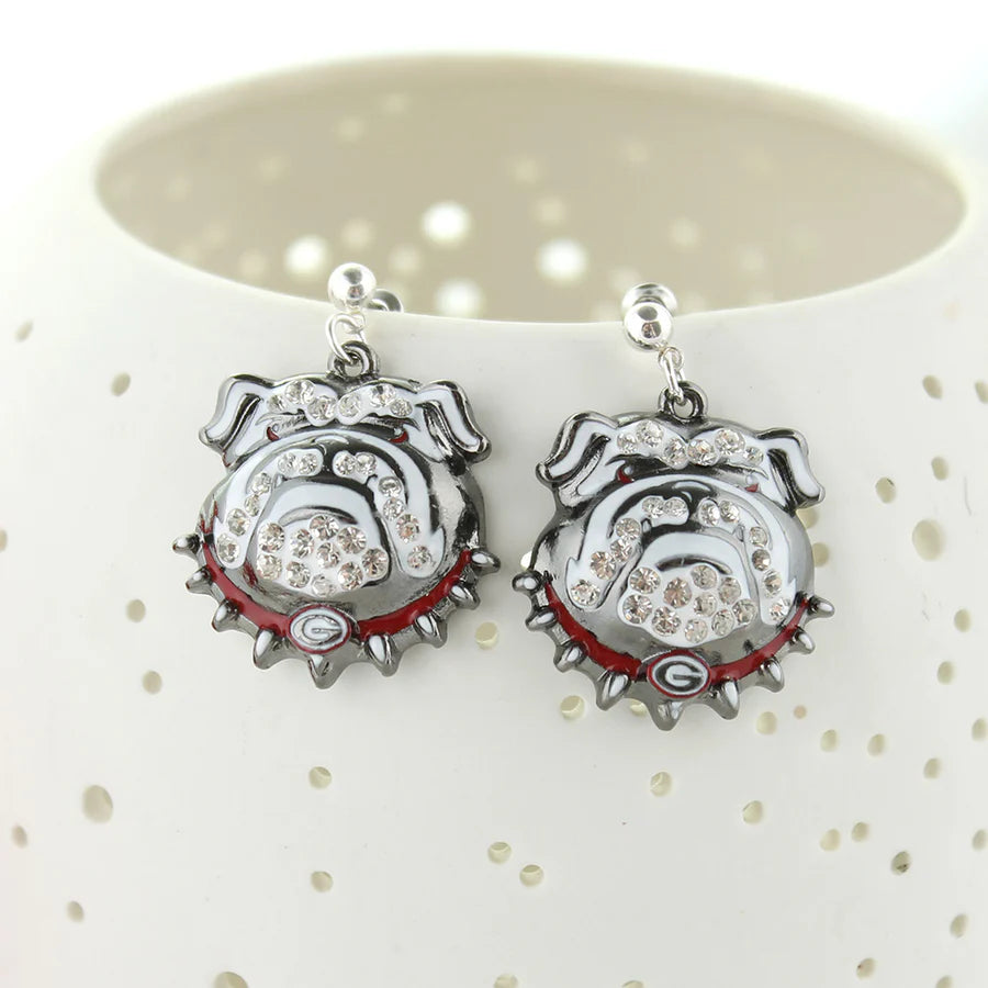 Georgia Bulldogs Crystal Logo Earrings