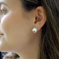 Georgia Logo Pearl Stud Earrings