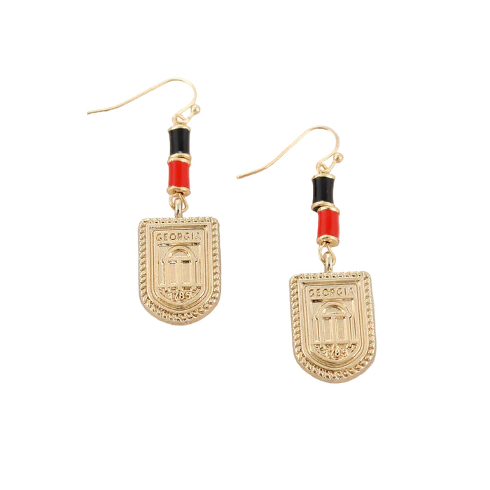 Georgia Gold Arch & Tube Bead Earrings