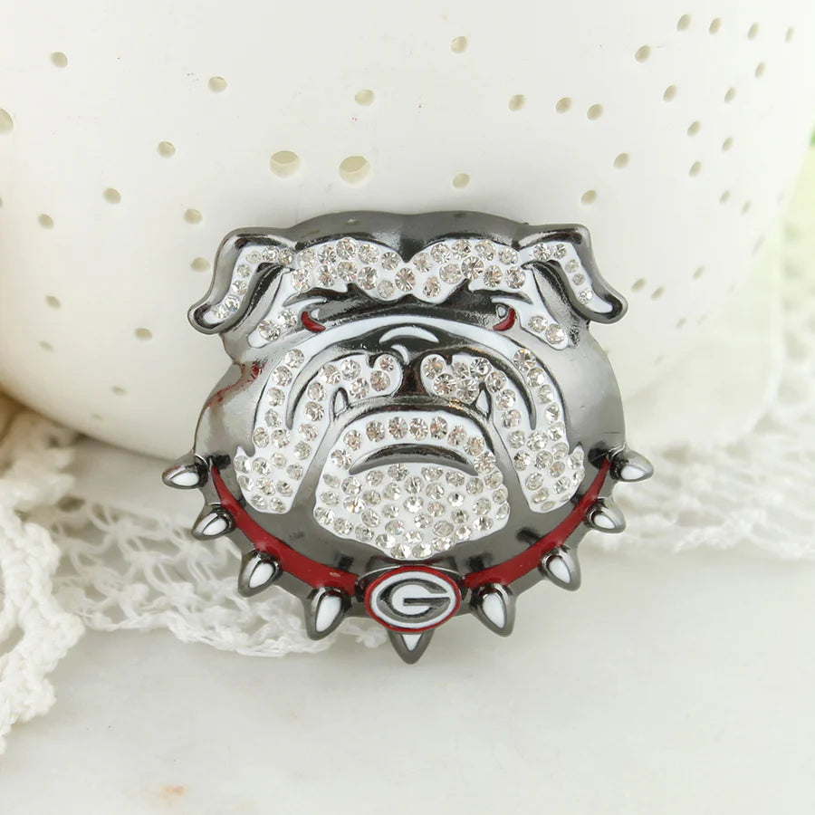 Georgia Crystal Bulldog Pin