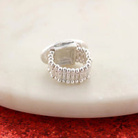 Georgia Crystal Logo Stretch Ring