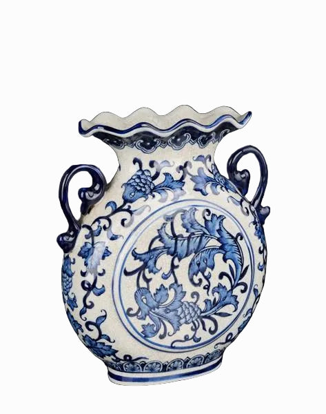Blue and White Antique Porcelain Vase