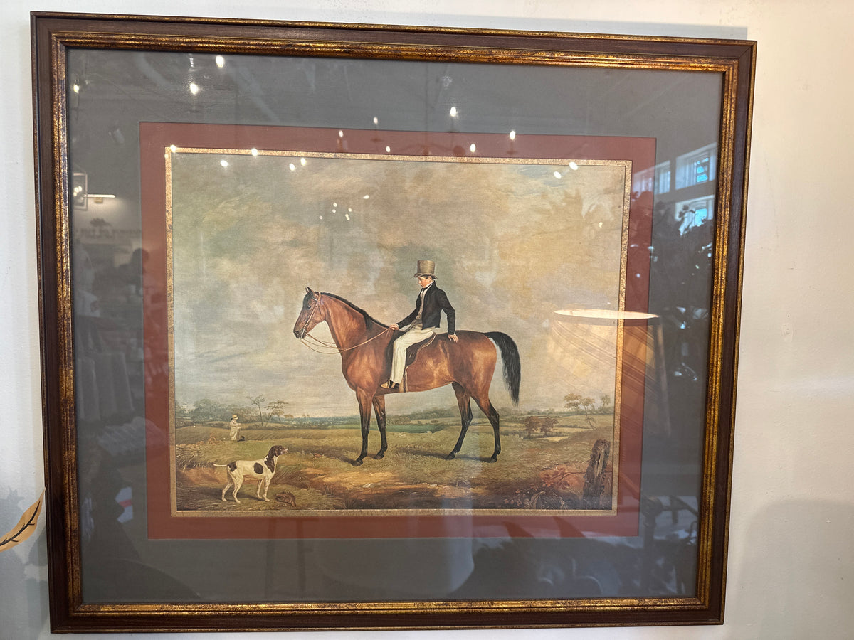 Vintage - A Young Man on a Bay Hunter - 30.5" x 26.5"