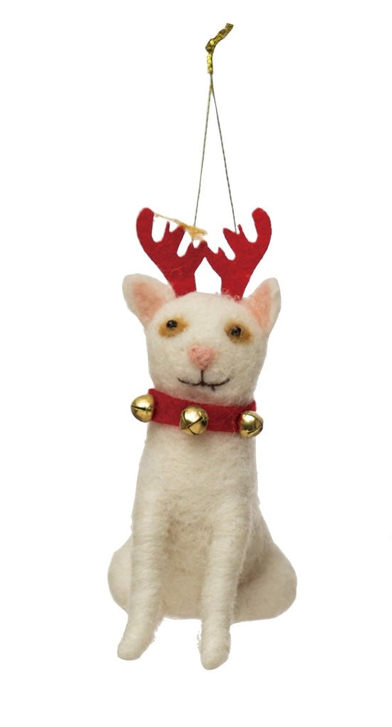 Wool Felt Cat Ornament