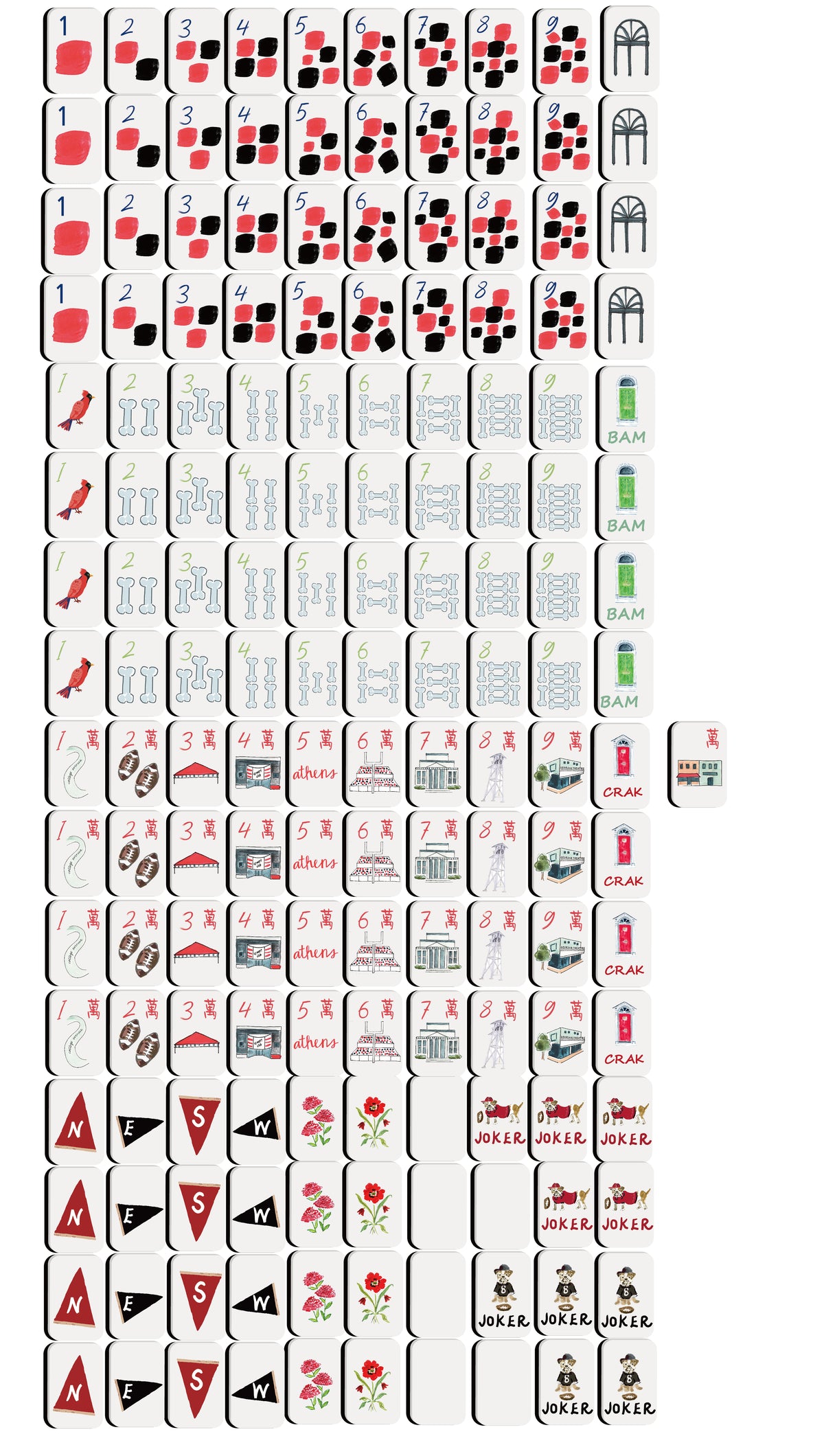 Athens Mahjong Tiles Only - PRE-ORDER
