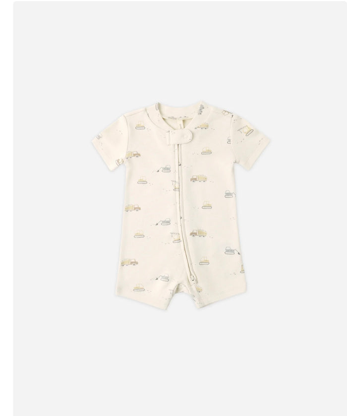 Zip Short Sleeve Sleeper - Construction Trucks