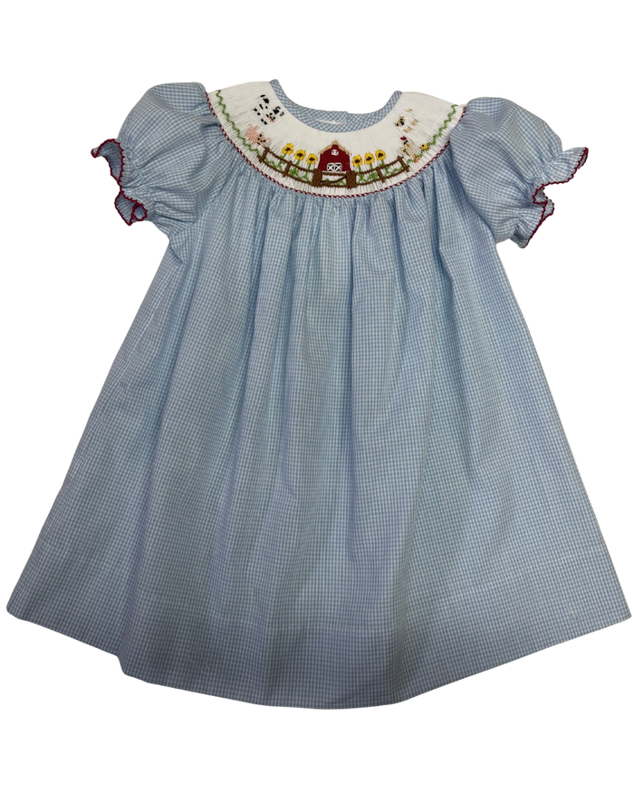 Smocked Dress - Farm Animals