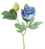 Peony Spray - Blue - 19"