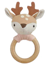 Fawn Wooden Teething Rattle