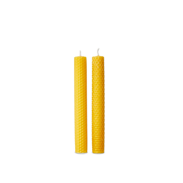 Hand Rolled Beeswax Candles  - Set of 2